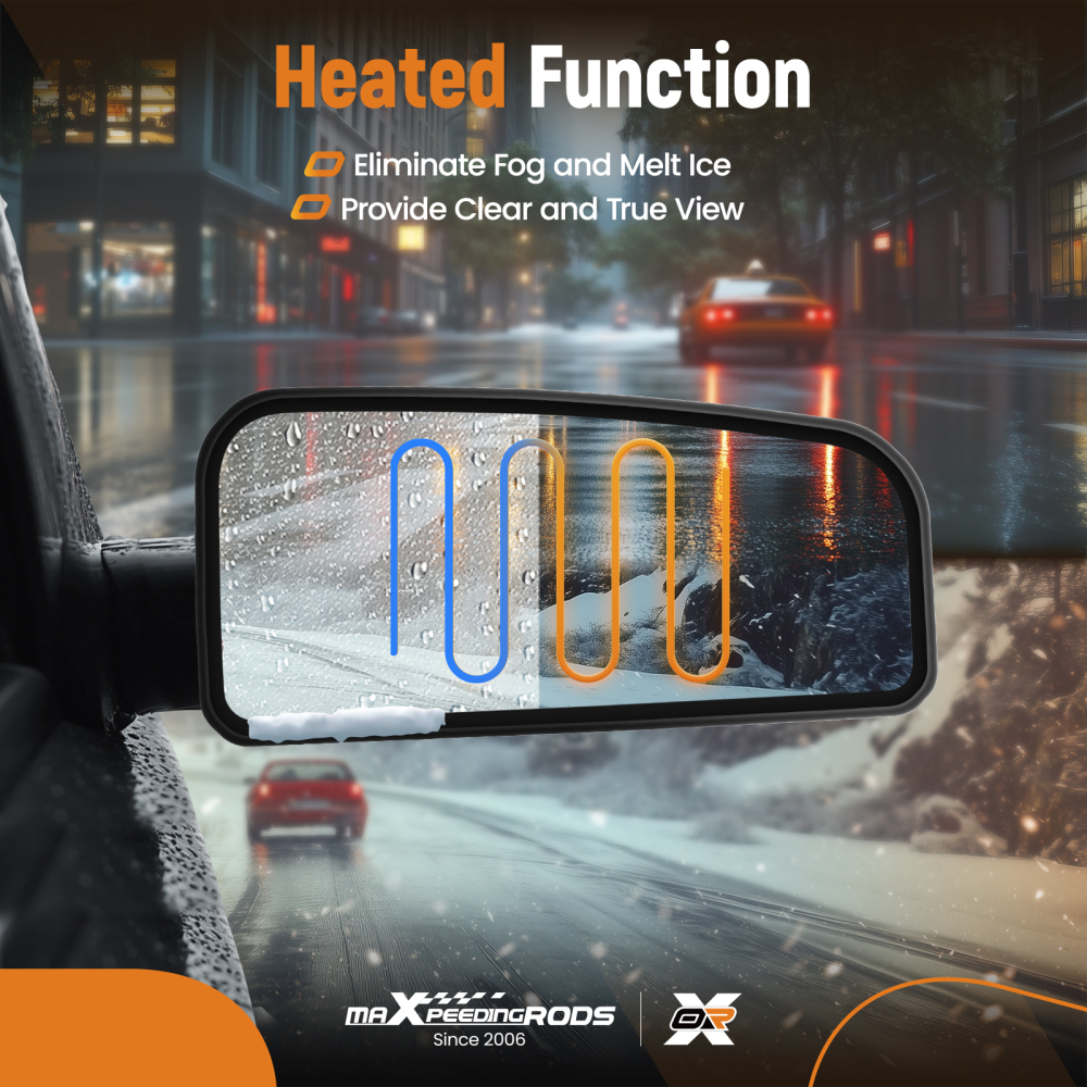 Passenger Right Side Mirror Glass Heated compatible for Ford F-150 2015-2021 250 350 450