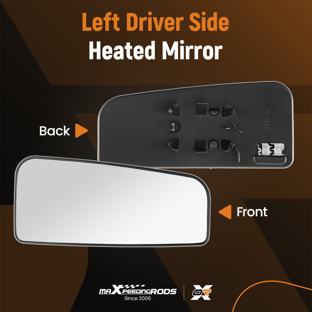 Driver Left Side Mirror Glass Heated compatible for Ford F-150 2015-2021 250 350 450