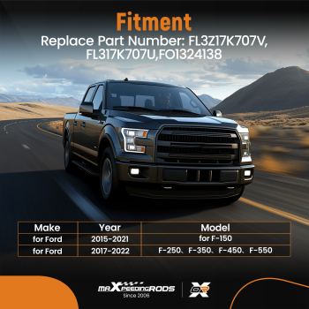 Driver Left Side Mirror Glass Heated compatible for Ford F-150 2015-2021 250 350 450