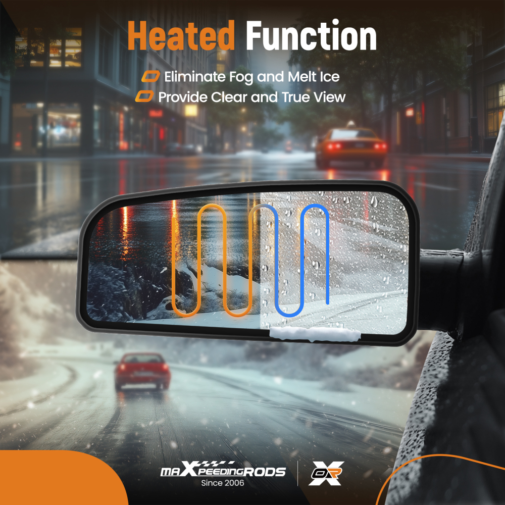 Driver Left Side Mirror Glass Heated compatible for Ford F-150 2015-2021 250 350 450