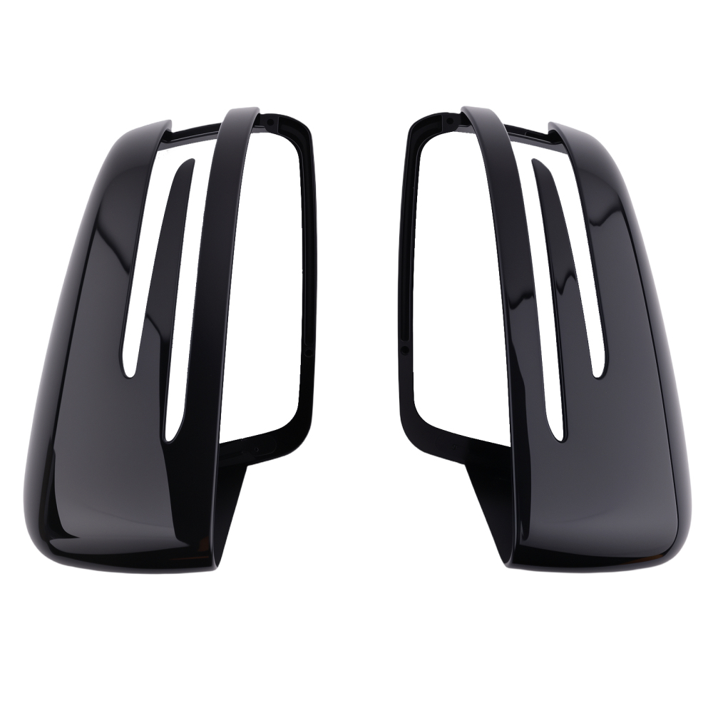 Mirror Cover Caps Set compatible for Mercedes W221 E-Class A2128100964 2010-2016 Black