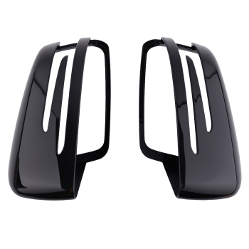 Mirror Cover Caps Set compatible for Mercedes W221 E-Class A2128100964 2010-2016 Black
