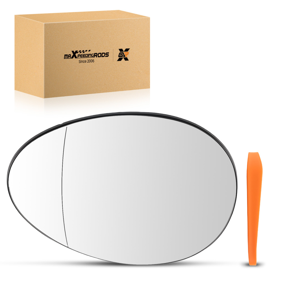 Passenger Heated Door Mirror Glass compatible for Mini Cooper R56 2006-2013 compatible for White