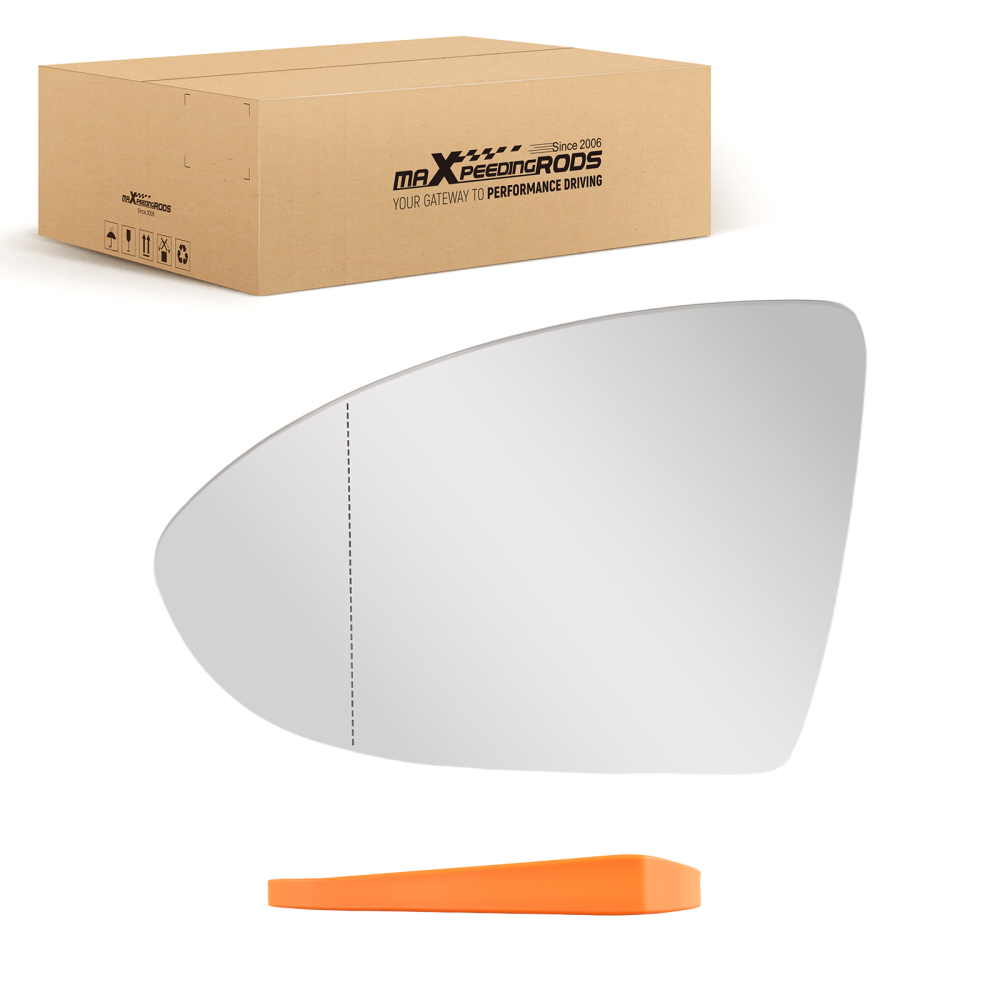 Front Left Heated Mirror Glass compatible for VW Golf VII Variant 2013-2021 Convex