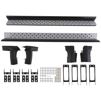 Aluminum Running Board compatible for Honda CRV 07-11 Side Steps Black Non-Slip Protection