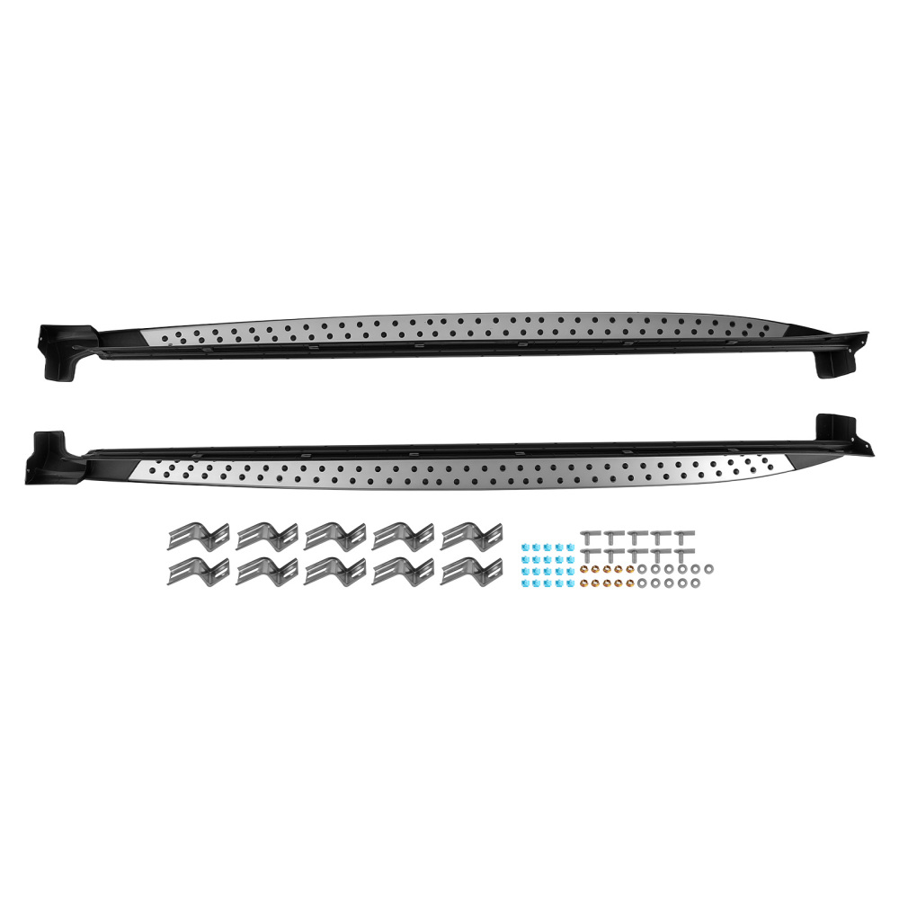 Black Nerf Bar Steps compatible for Hyundai Santa Fe 19-2023 Aluminum Alloy Non-Slip