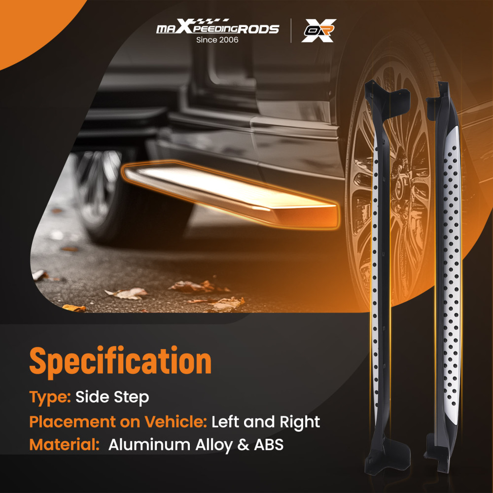 Nerf Bars Side Step Running Board compatible for KIA SPORTAGE QL MK4 2016-2021 Black Pair