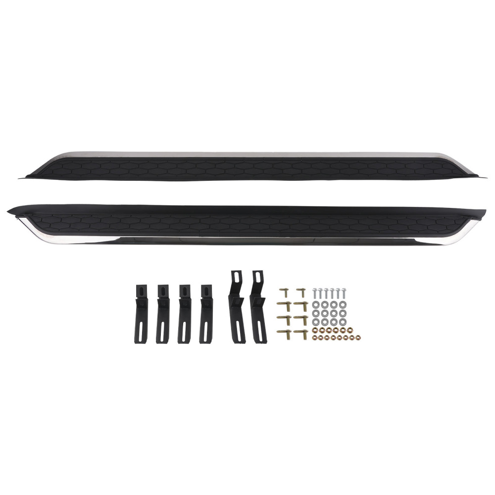 Black Running Boards compatible for Lincoln Aviator 20-25 Aluminum Side Steps Easy Access