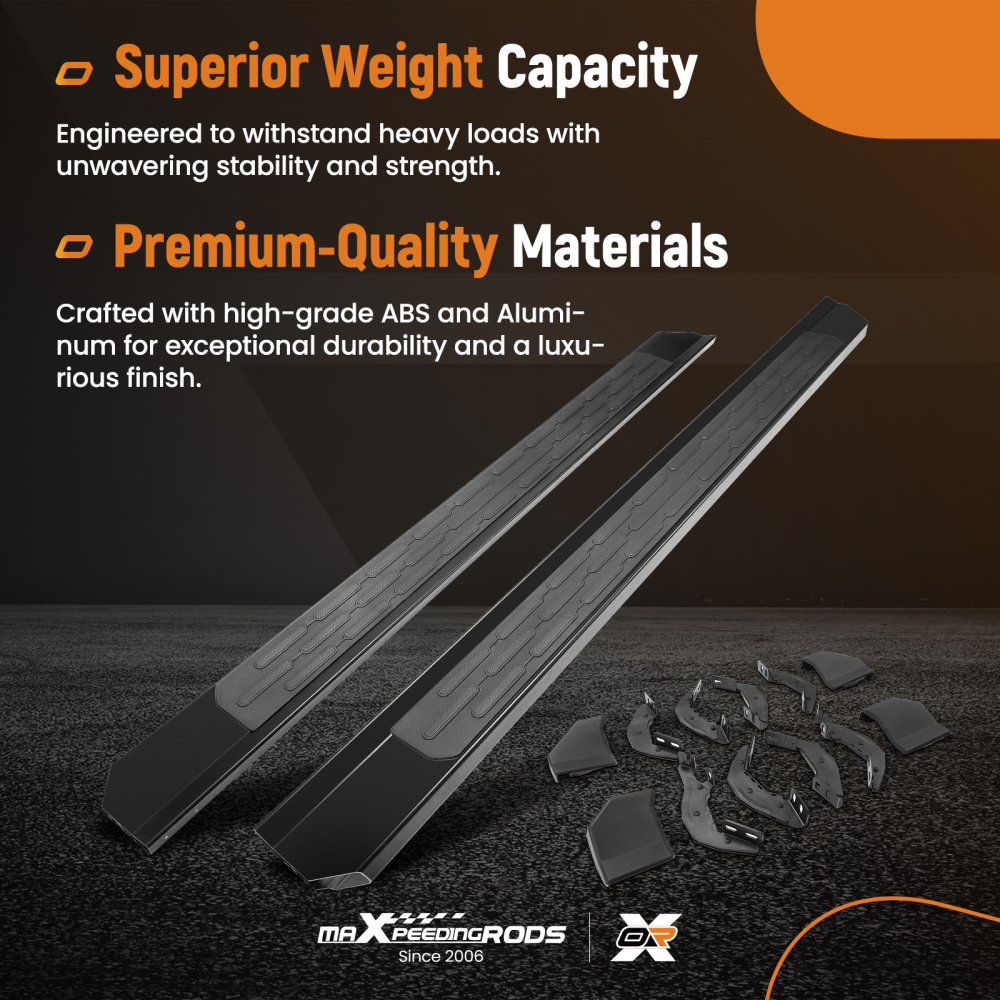 Nerf Bar Side Steps Running Board compatible for Toyota Tacoma 2024+ Black Aluminum Kit