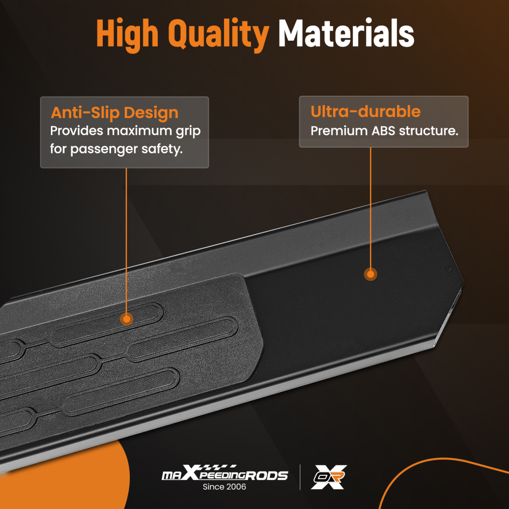 Nerf Bar Side Steps Running Board compatible for Toyota Tacoma 2024+ Black Aluminum Kit