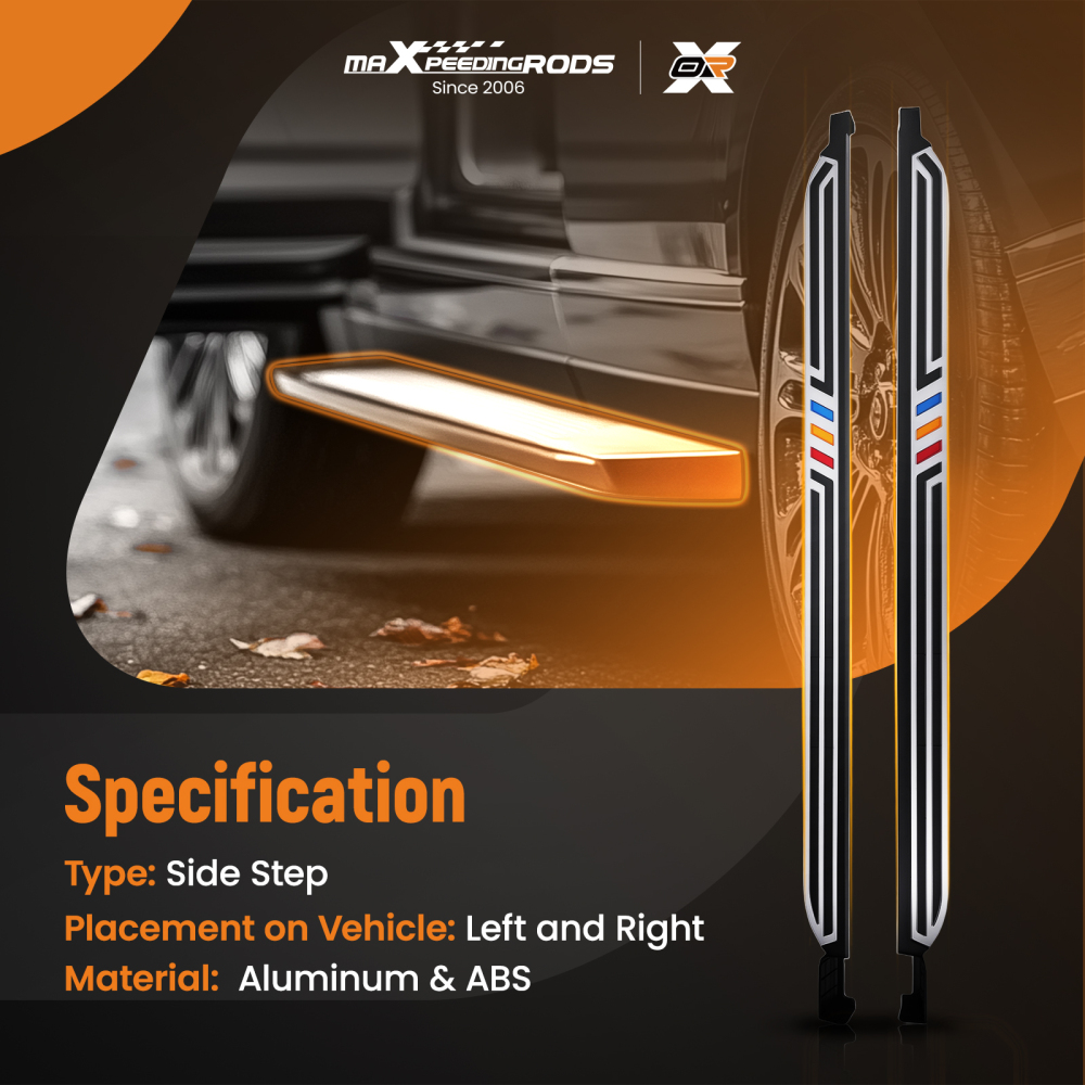 Side Step Running Board compatible for VW Atlas 18-2024 Aluminum Side Guard Protection