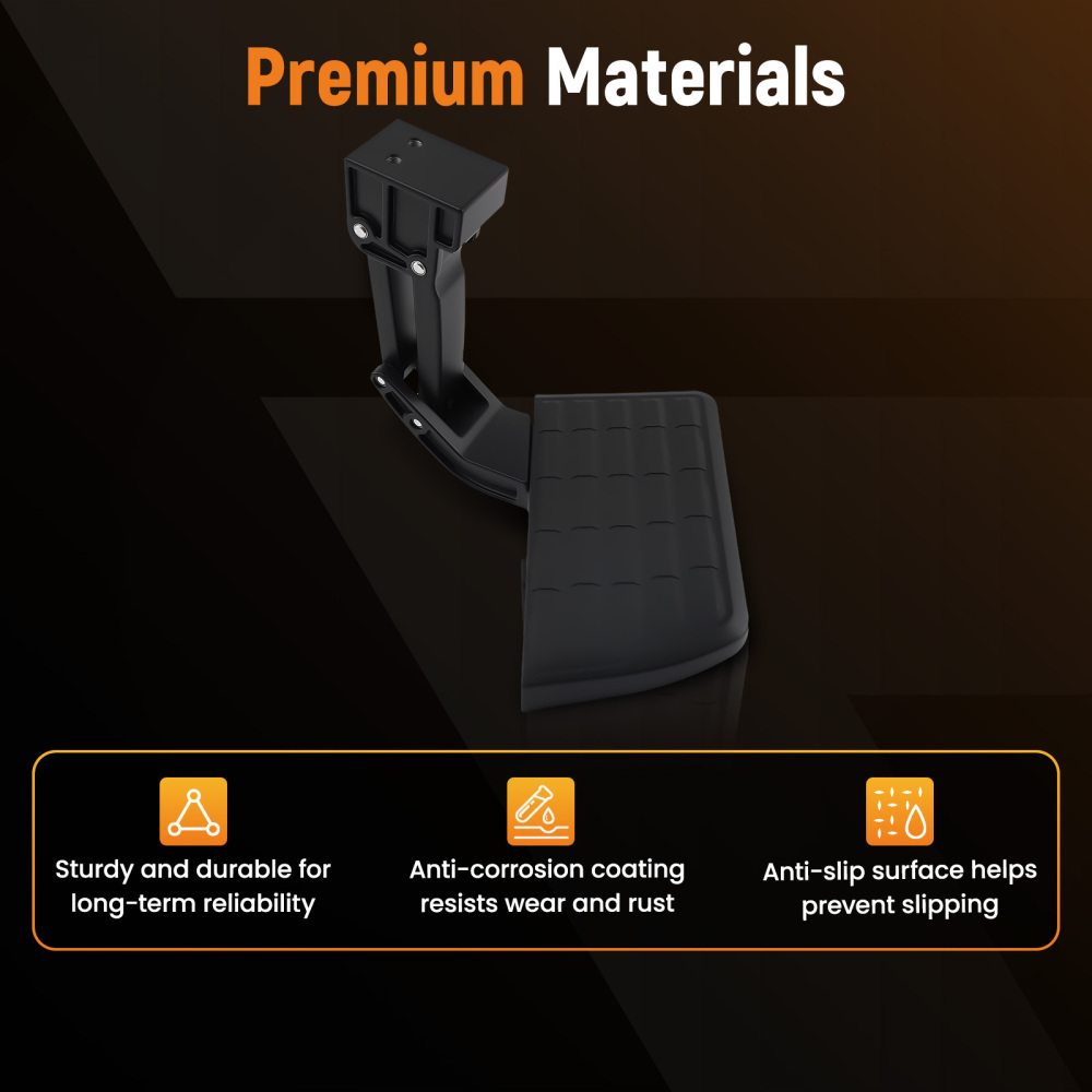 Aluminum Flip Down Step compatible for Ford F-150 2006-2014 V6 V8 75302-01A Under Bumper