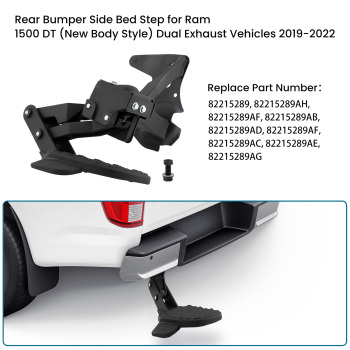 Rear Bed Step compatible for Ram 1500 DT Dual Exhaust Vehicles 2019 2020 2021 2022 82215289