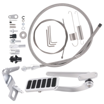 Universal Street Hot Rod Aluminum alloy Gas Pedal 24 Throttle CableSpring