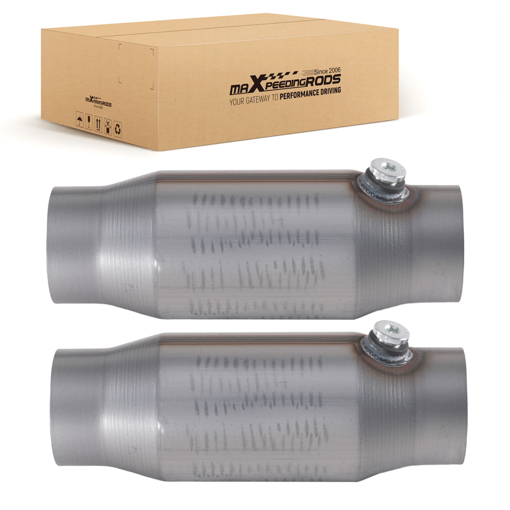 Pair 3 Universal Catalytic Converter Stainless Steel 410300 400cells