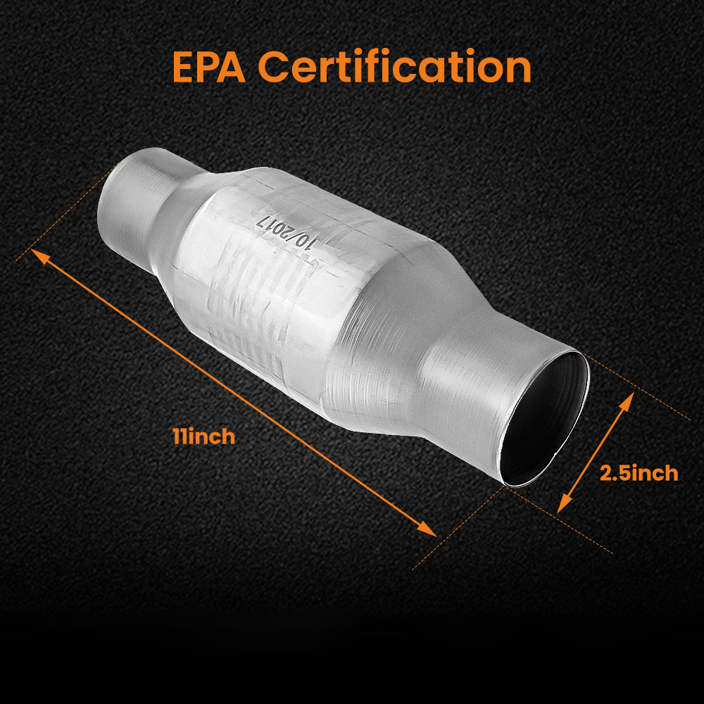2.5 Inch Catalytic Converter Universal Fitment Stainless Steel 410250
