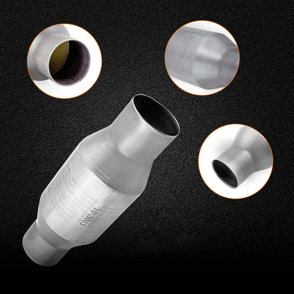 2.5 Inch Catalytic Converter Universal Fitment Stainless Steel 410250