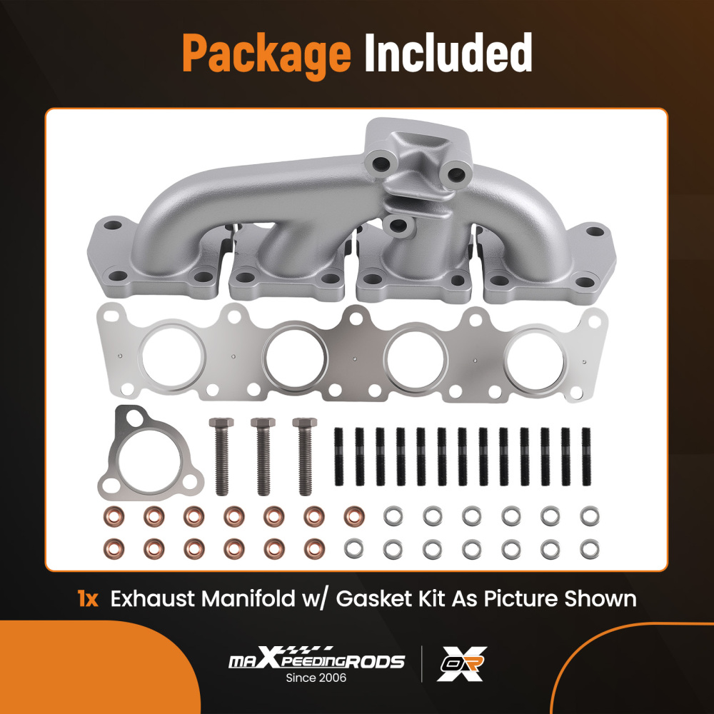 New Exhaust Manifold W/Gasket compatible for Audi A3/TT/Compatible for Volkswagen Jetta L4 1.8T 1999-2005