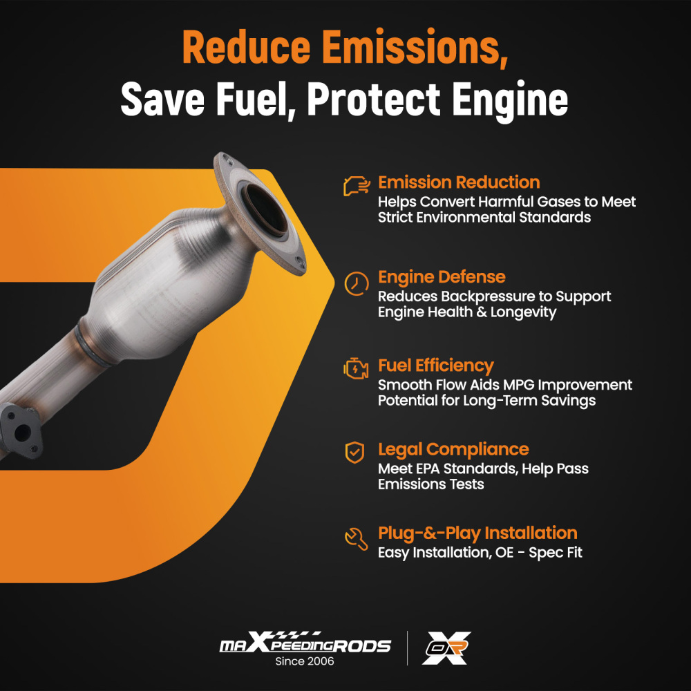 FrontRear Catalytic Converter compatible for Toyota Tacoma 2.7L 2000-2004 EPA 400CPSI