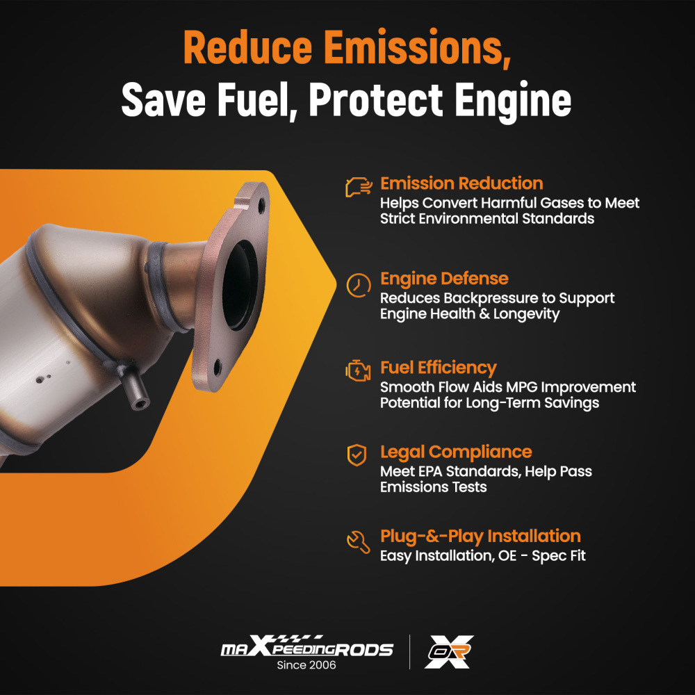 400CPSI Catalytic Converter compatible for Chevrolet Traverse 2018-2024 Direct Fit Rear