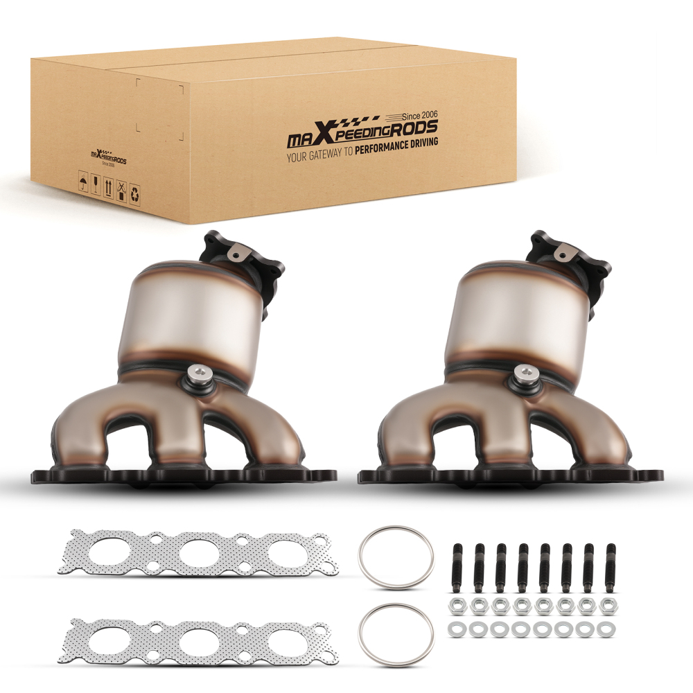 2x Catalytic Converter compatible for Land Rover LR2 3.2L 2008-2012 LR001967 LR001968