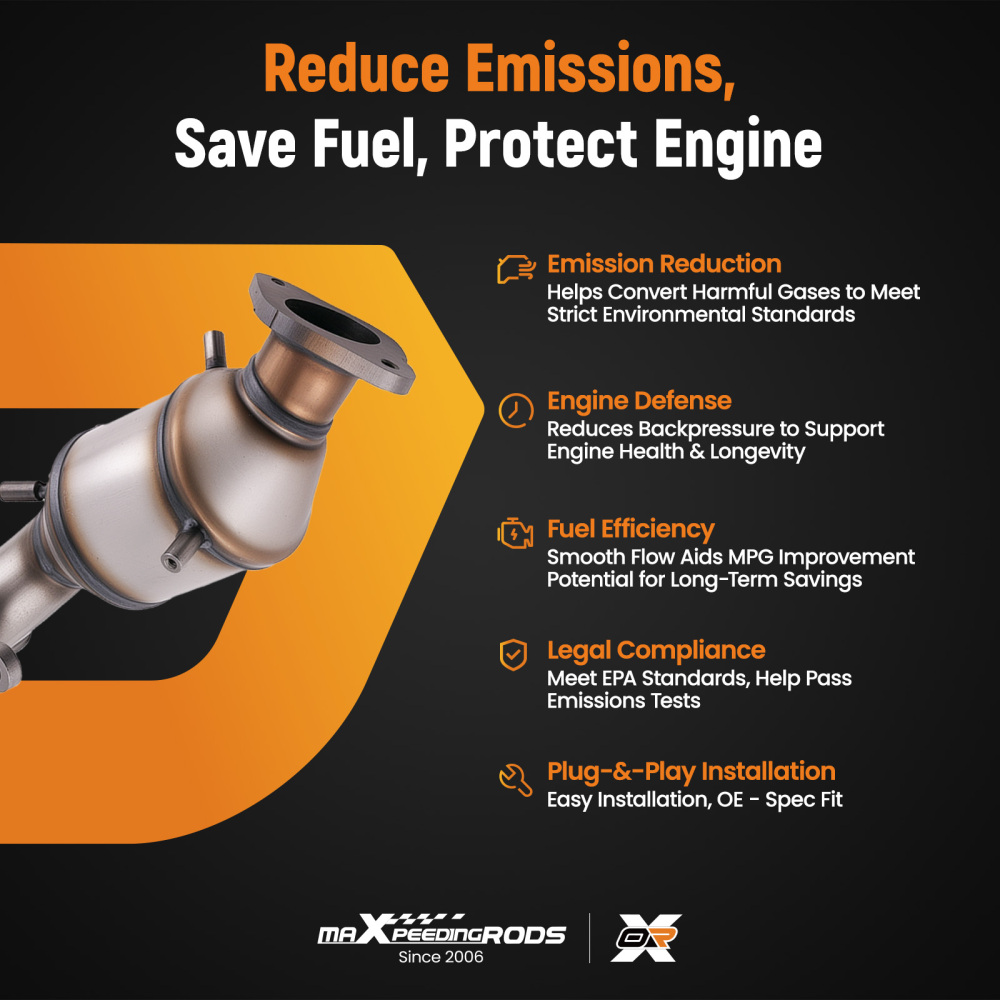 FrontRear Manifold Catalytic Converter compatible for Chevrolet Traverse 3.6L 2018-2021