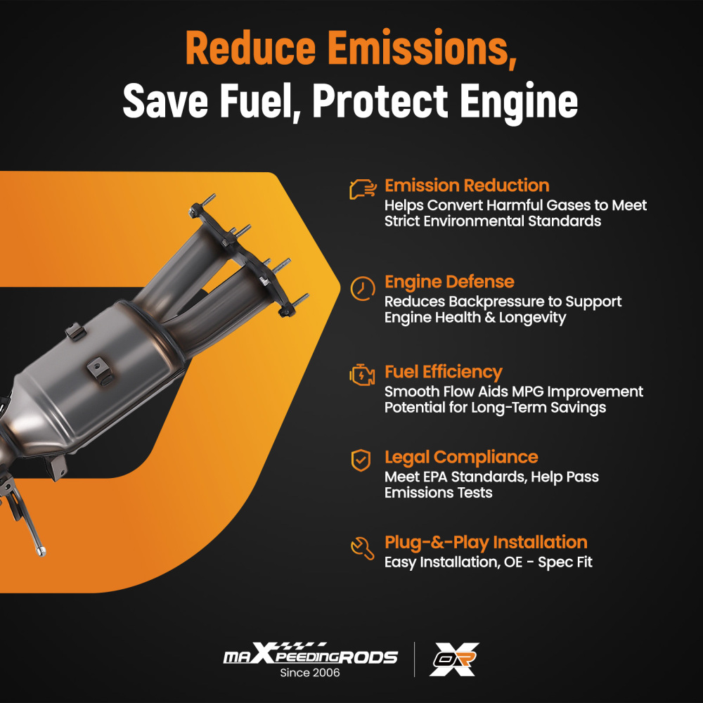 EPA Catalytic Converter compatible for Volvo XC60/XC70/S80/S60 3.0L I6 2010-2015 Direct-FIt