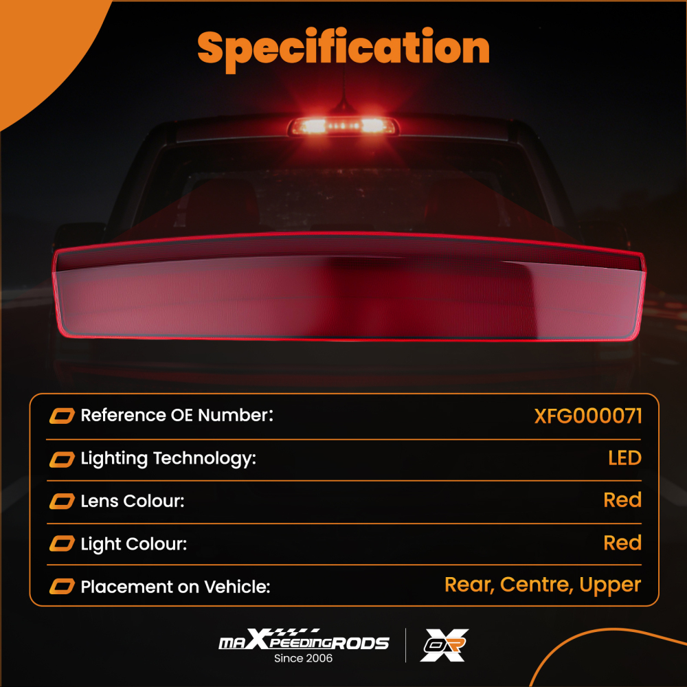 Rear LED Tailgate Spoiler Brake Stop Light compatible for Range Rover Sport L320 2006-2009