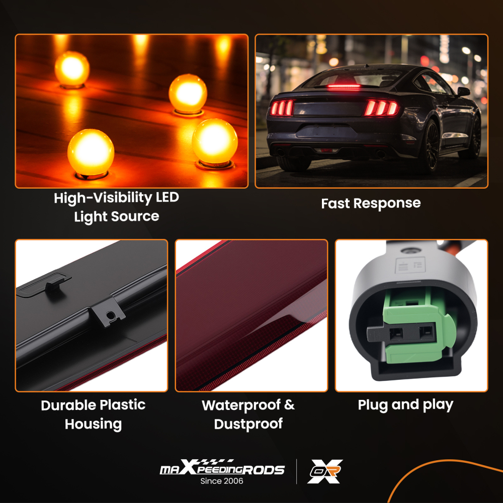 Rear LED Tailgate Spoiler Brake Stop Light compatible for Range Rover Sport L320 2006-2009