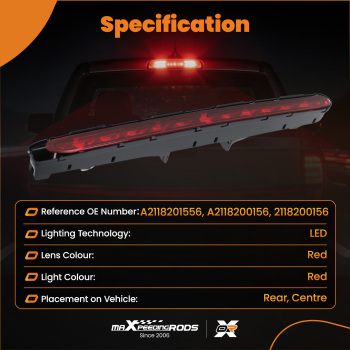 Centre Brake Lamp compatible for Mercedes-Benz W211 E-Class 2003-2009 A2118201556