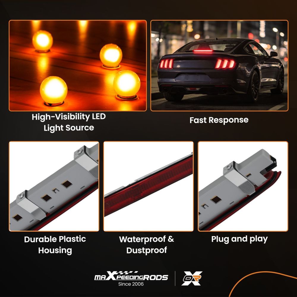 Red LED Rear High Level Third Brake Light compatible for Mercedes Benz C Class W203 01-07