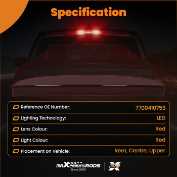 Third Brake Light High Level Stop Lamp compatible for Renault Clio MK2 1998-2006 7700410753