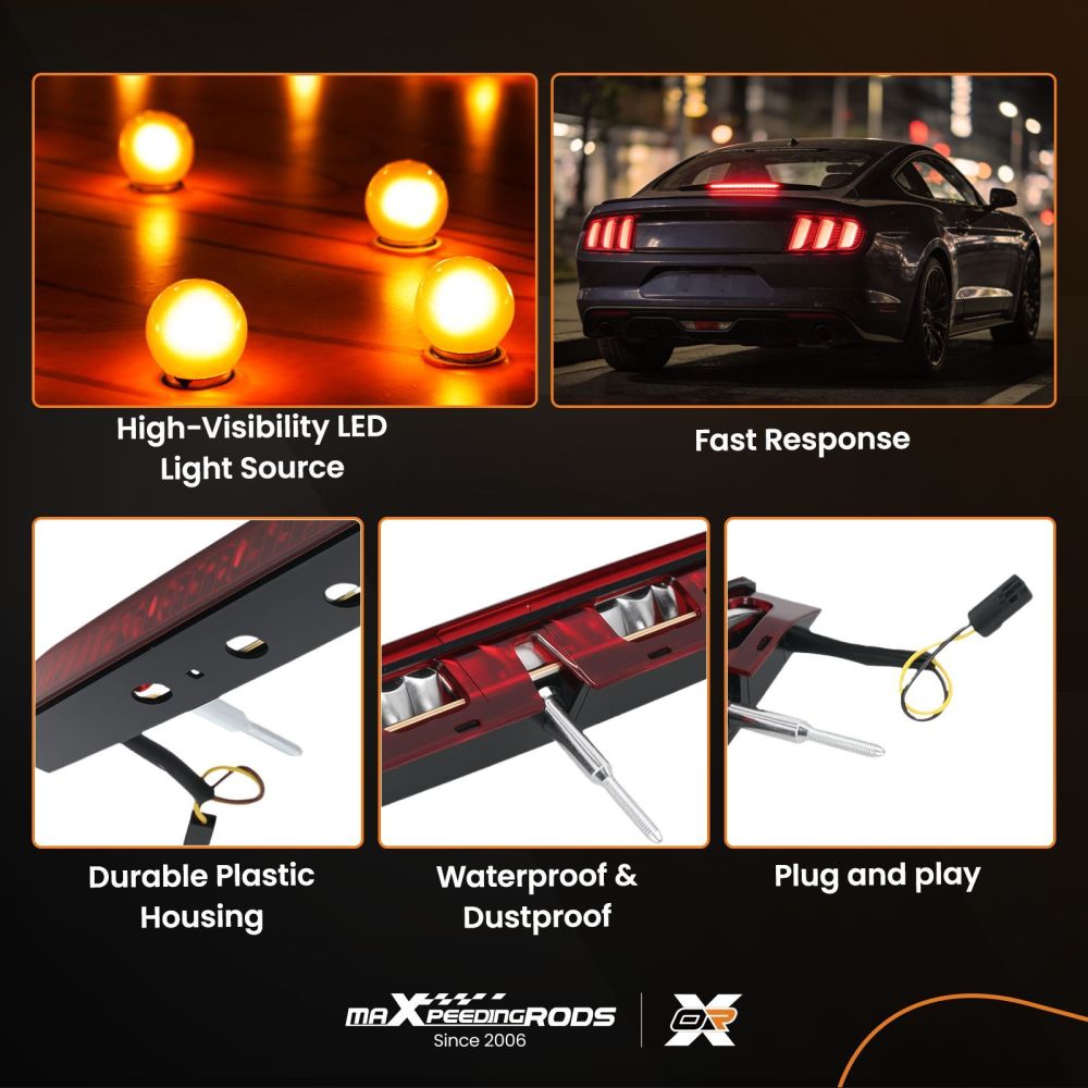 Centre Brake Light Stop Lamp compatible for BMW Z4 E85 2002-2008 Red LED 63256930246 923263