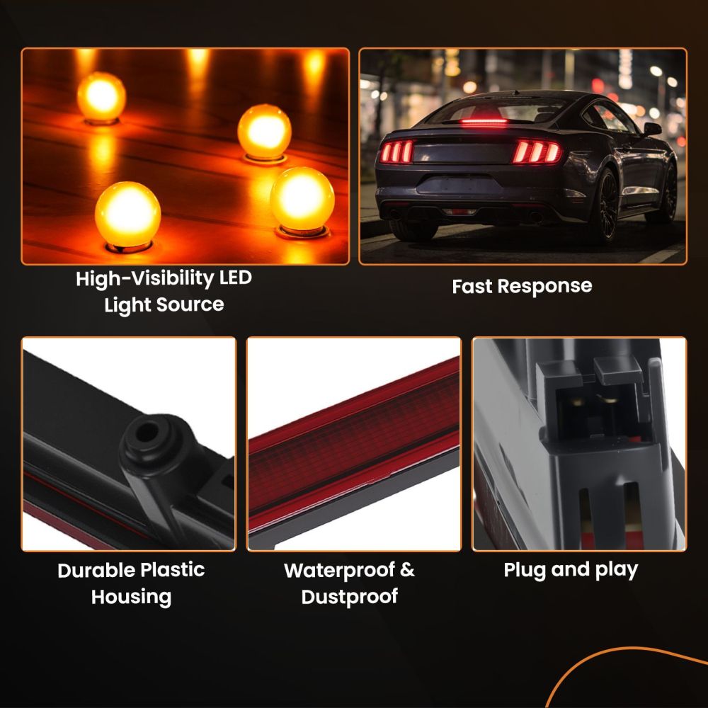 2PCS Third High Level Rear Brake Light compatible for Volkswagen VW Transporter T5 T6 03-up