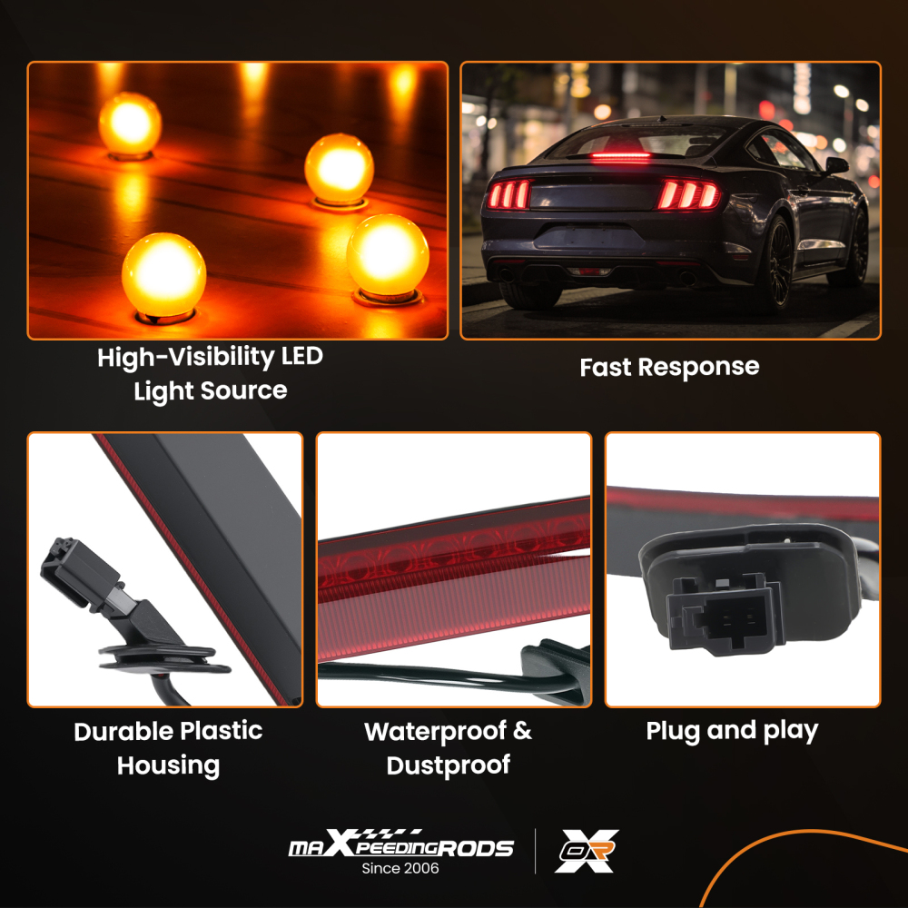 Red LED High Level Third Brake Stop Light compatible for VW Golf Passat Scirocco 1K6945097F