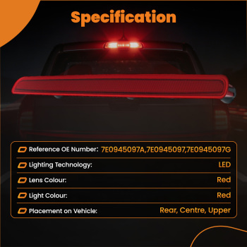 LED High Level Third Brake Stop Light Taillight compatible for VW T5 Transporter 2003-2015