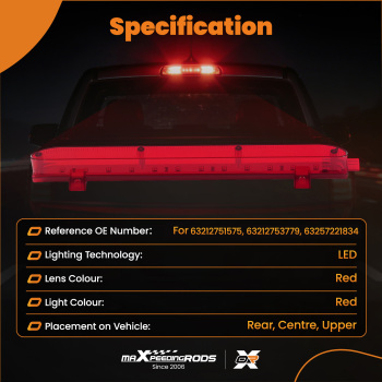 LED High Level Third Stop Brake Light compatible for Mini Cooper R56 Countryman R60 06-16