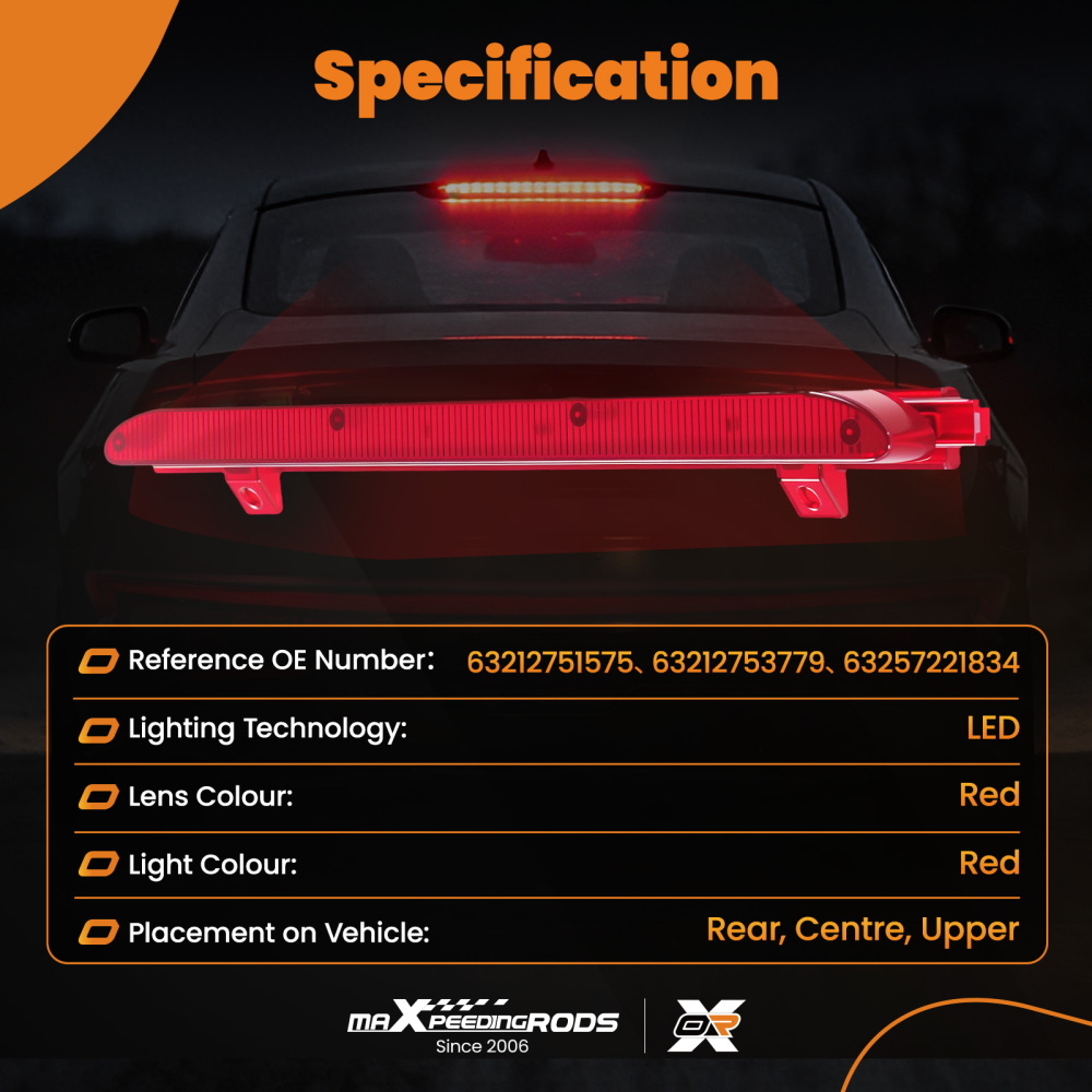 LED High Level Third Stop Brake Light compatible for Mini Cooper R56 Countryman R60 06-16