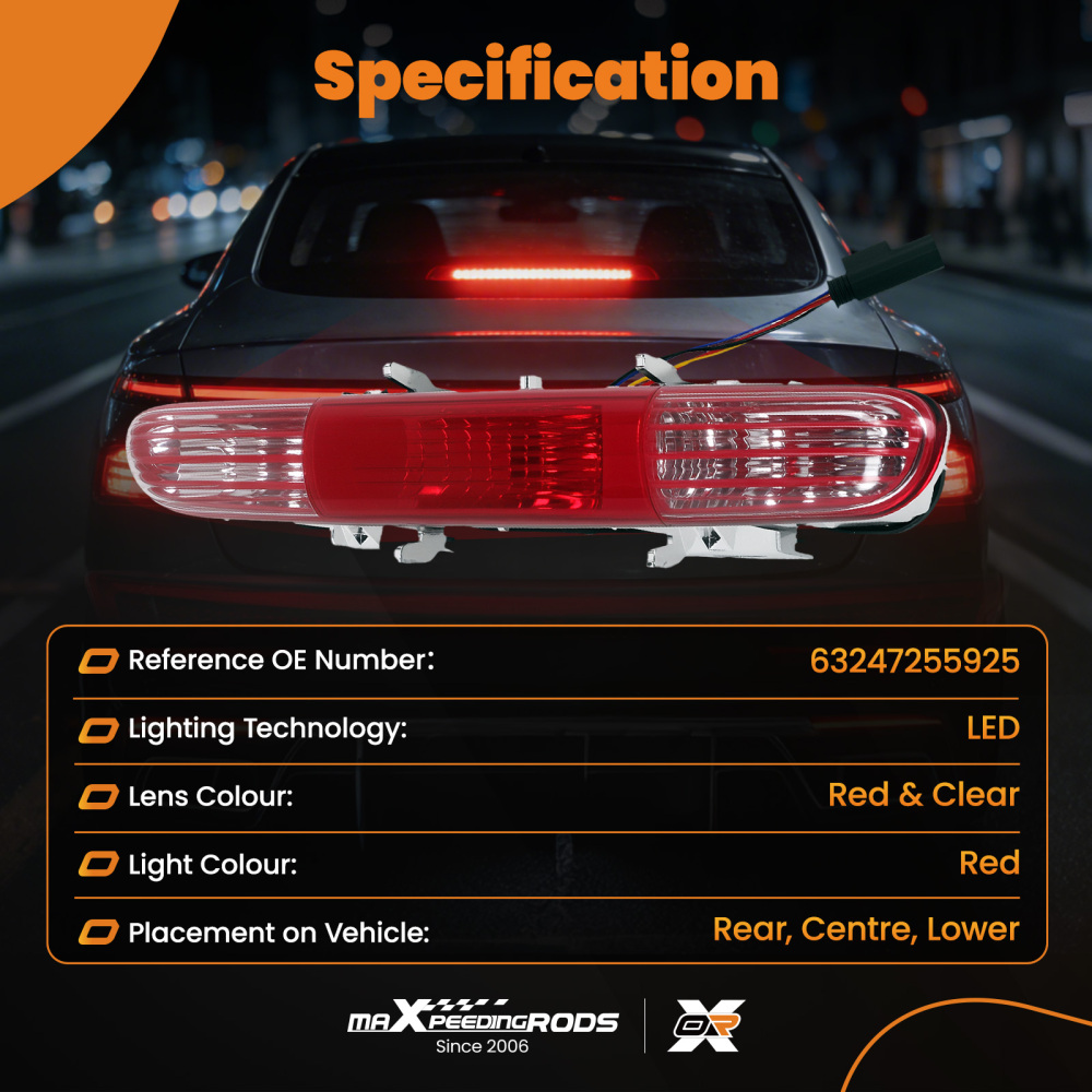Rear Fog Light Reverse Brake Lamp compatible for Mini Cooper R56 R57 R58 R59 2009-2015 LED