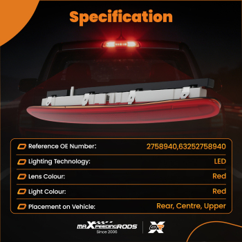 High Level LED Third 3rd Brake Stop Light compatible for Mini Cooper R58 Coupe 2012-2015