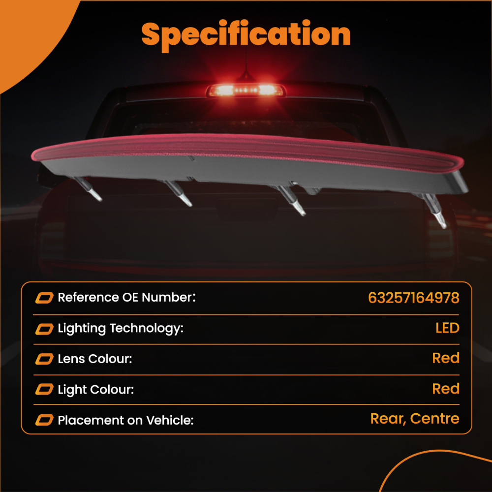 Rear High Level LED Third Brake Light compatible for BMW 1 Series E82 E88 Coupe 2007-2013