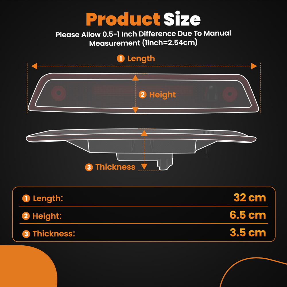 Rear High Level 3rd Brake Stop Light compatible for Vauxhall Astra J compatible for Opel 09-16 13372164