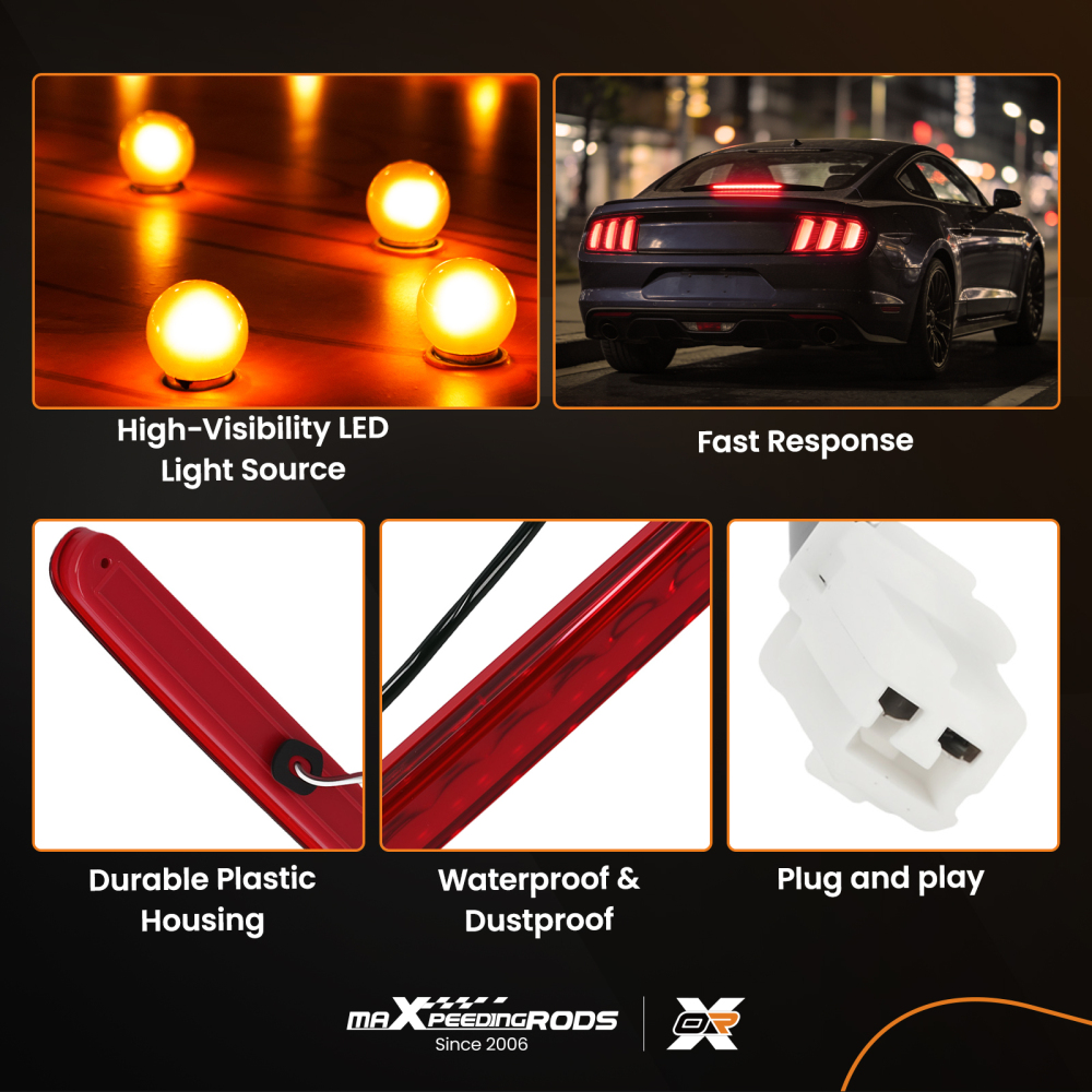LED High Level 3rd Third Brake Stop Light compatible for Fiat 500 Convertible 2009-2018