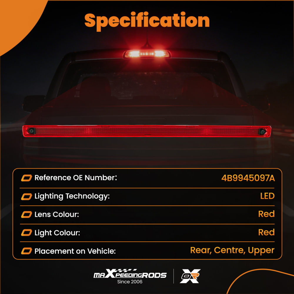 3rd Brake Stop Light compatible for AUDI A6 AVANT allroad quattro Wagon 98-2005 4B9945097A