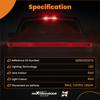 3rd Brake Stop Light compatible for AUDI A6 AVANT allroad quattro Wagon 98-2005 4B9945097A