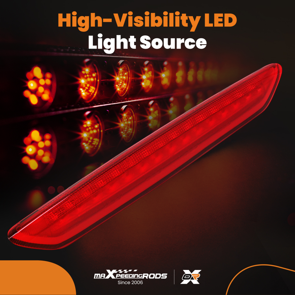 LED Rear High Level Third Brake Tail Stop Light For 2002-09 compatible for VW Polo MK4 9N Hatch