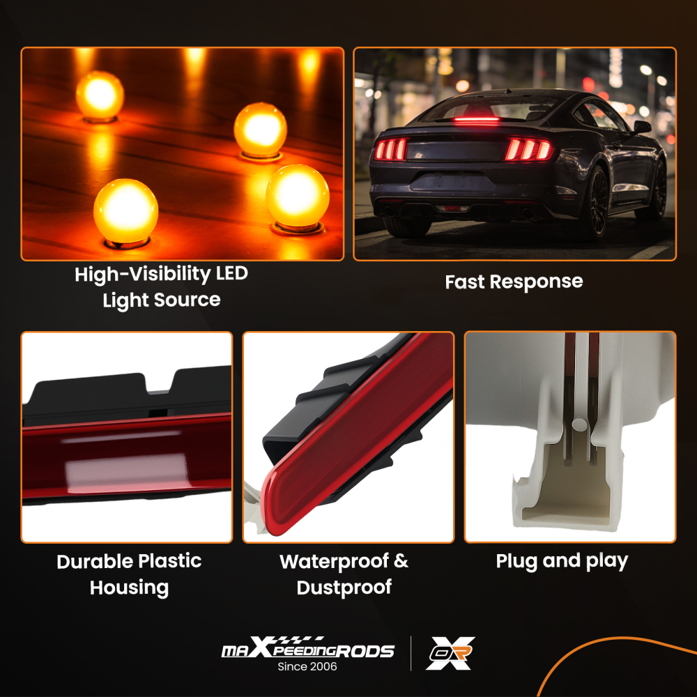 Rear LED 3rd Additional Brake Light Red 1718200056 compatible for Mercedes SLK R171 04-11
