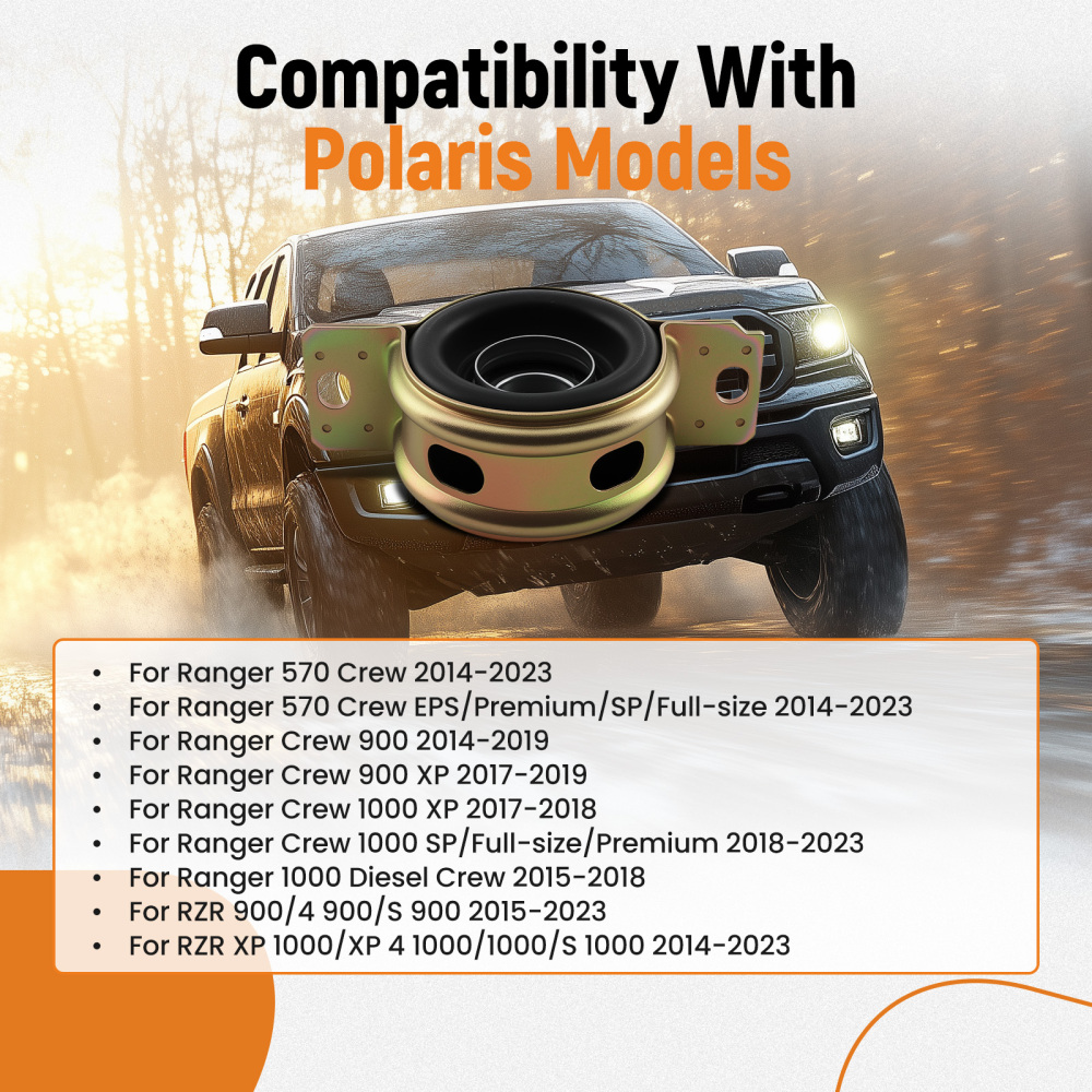 FrontRear Propshaft Bearing CarrierU-joint compatible for Polaris RZR S 4 900 1000 XP