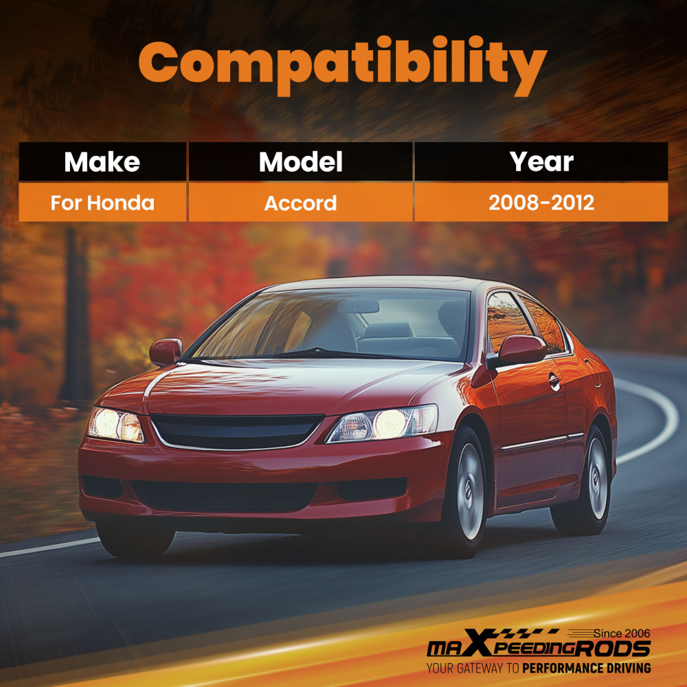 Front Upper Strut Bar Engine Suspension Tower Brace compatible for Honda Accord 2008-2012