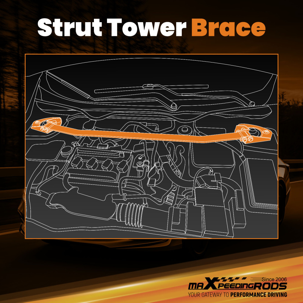 Front Upper Strut Bar Engine Suspension Tower Brace compatible for Honda Accord 2018-2024